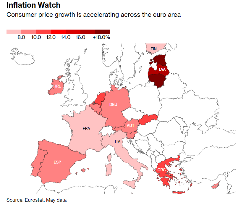 inflazione alta Euro Area