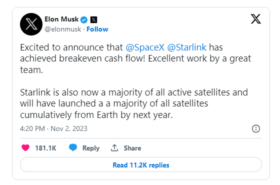 SpaceX Elon Musk Starlink